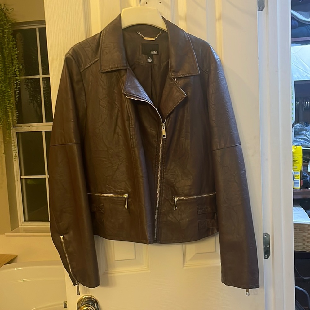 a.n.a brown bomber jacket